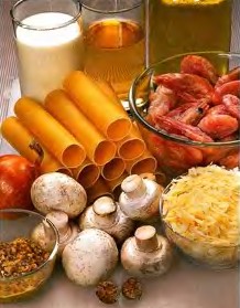 Каннеллоне с грибами креветками и сыром